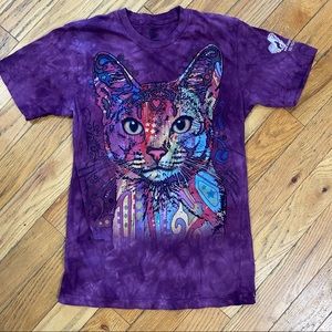 The Mountain 2013 Purple Humane Society SPCA Cat Graphic Tee Size M